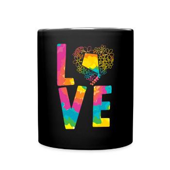 Liebe Drachen fliegen Liebhaber Drachenflüsterer Drachen Hersteller - Tasse einfarbig - Schwarz - Vorne