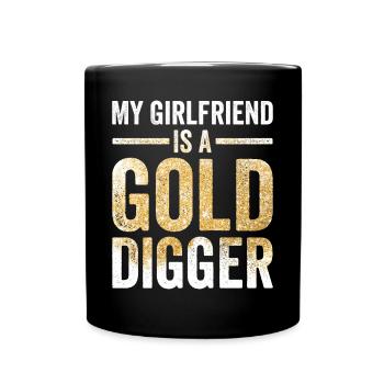 Drôle d’orpaillage Chercheur d’or Mon ami Gol - Mug uni - noir - Devant