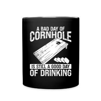 Cornhole Player still a good day of drinking Beer - Full Colour Mug - black - Front