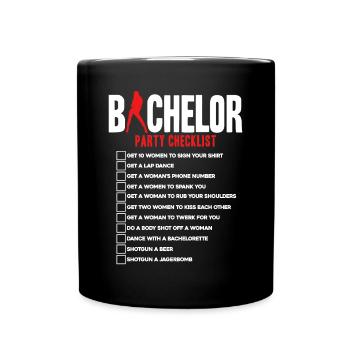 Bachelor party Checklist - Full Colour Mug - black - Front