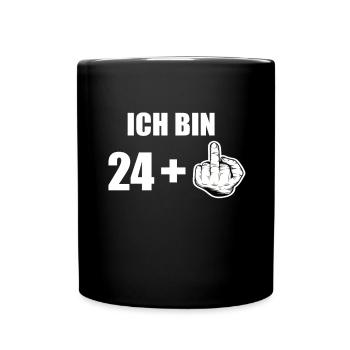 25 Geburtstag - Tasse einfarbig - Schwarz - Vorne