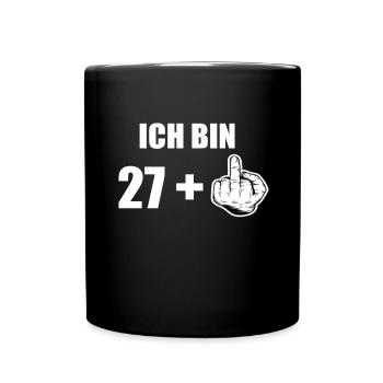 28 Geburtstag - Tasse einfarbig - Schwarz - Vorne
