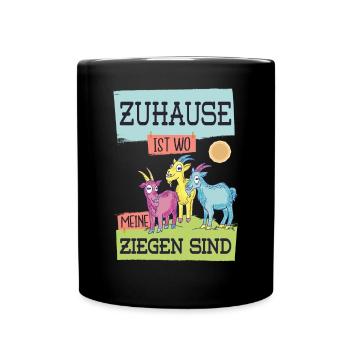 Ziegenzüchter Ziegenhirt Bauernhof lustige Sprüche - Tasse einfarbig - Schwarz - Vorne
