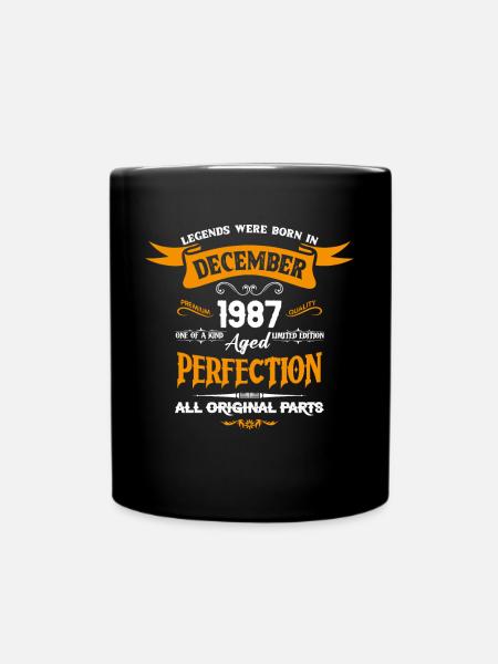 Les légendes sont nées en décembre 1987 - Mug uni - noir