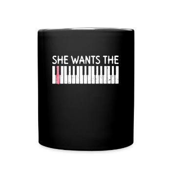 She Wants The D - Klavierspieler Klavierspieler - Tasse einfarbig - Schwarz - Vorne