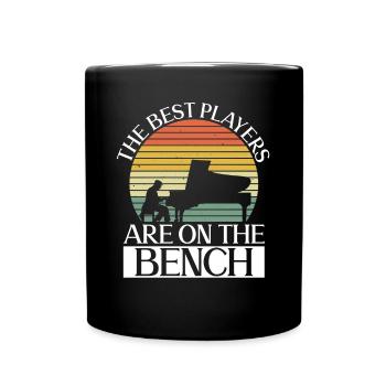 Die besten Spieler sitzen auf der Bank - Piano - Tasse einfarbig - Schwarz - Vorne