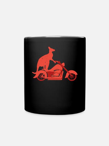 Moto Kangourou Faune Animal Australie - Mug uni - noir