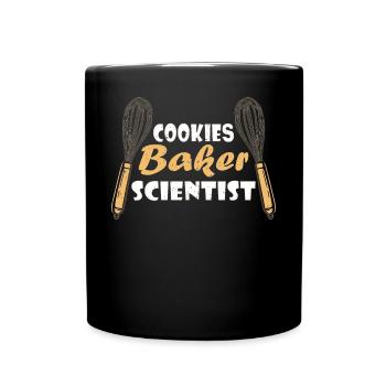 Сookie Baker Scientist Cook Weihnachtsschneebesen - Tasse einfarbig - Schwarz - Vorne
