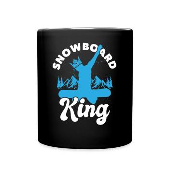 Snowboarding Snowboard King Snowboarder Winter - Full Colour Mug - black - Front