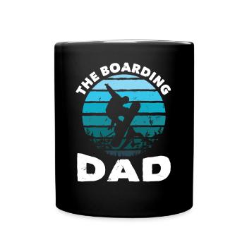 Snowboarding The Boarding Dad Snowboarder - Tasse einfarbig - Schwarz - Vorne