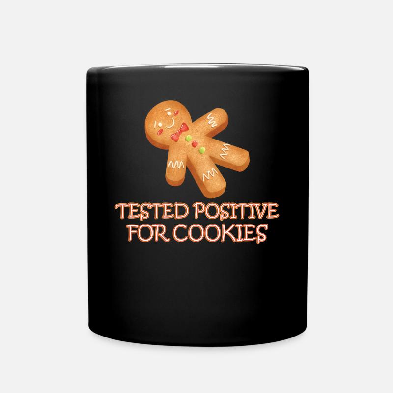 Positiv Auf Plätzchen-Koch-Chef-Weihnachten - Tasse einfarbig - Schwarz