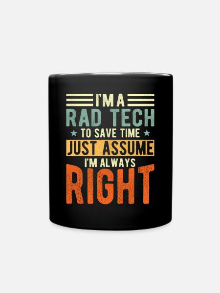 Rad Tech - Tasse einfarbig - Schwarz