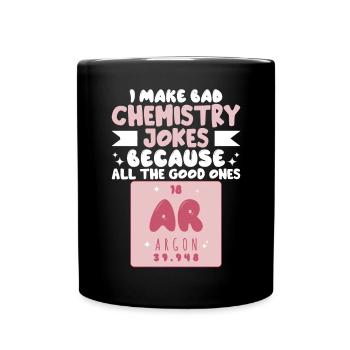 Blagues de chimie Professeur de sciences - Mug uni - noir - Devant