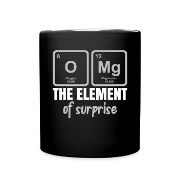 L’élément de la chimie surprise Humour - Mug uni - noir - Devant