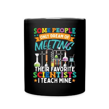 J’enseigne à mes scientifiques professeur de chimie - Mug uni - noir - Devant