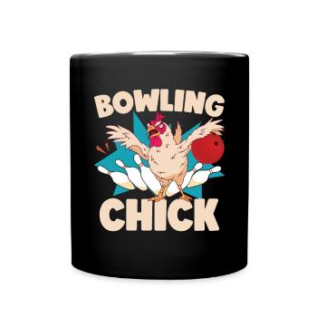 Drôle de bowling Bowler Femmes - Mug uni - noir - Devant