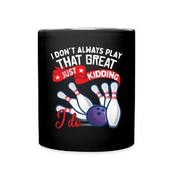 Humour drôle Bowler Bowling - Mug uni - noir - Devant
