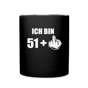 52 Geburtstag - Tasse einfarbig - Schwarz - Vorne