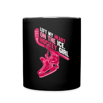 Hiver Hockey sur neige Enfants Hockey sur glace Fille - Mug uni - noir - Devant