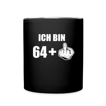 65 Geburtstag - Tasse einfarbig - Schwarz - Vorne
