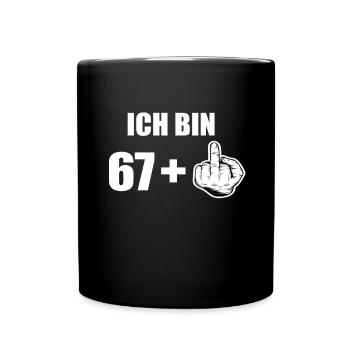68 Geburtstag - Tasse einfarbig - Schwarz - Vorne