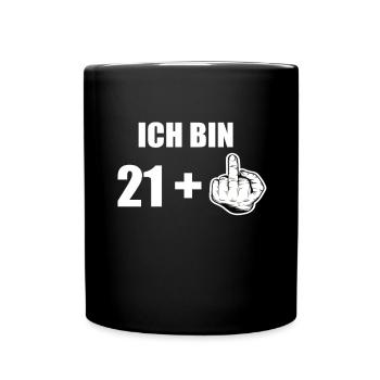 22 Geburtstag - Tasse einfarbig - Schwarz - Vorne
