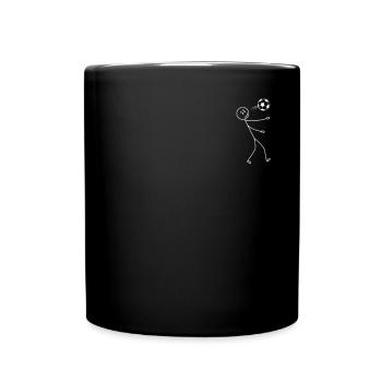 Funny Soccer Stick Figure Soccer Player Stick Figu - Tasse einfarbig - Schwarz - Vorne