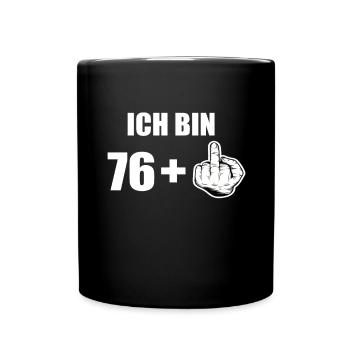 77 Geburtstag - Tasse einfarbig - Schwarz - Vorne