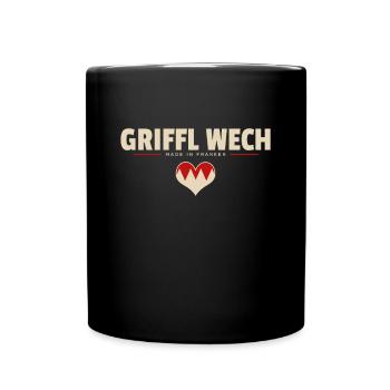 Griffl wech - Franken fränkisch fränggisch - Tasse einfarbig - Schwarz - Vorne