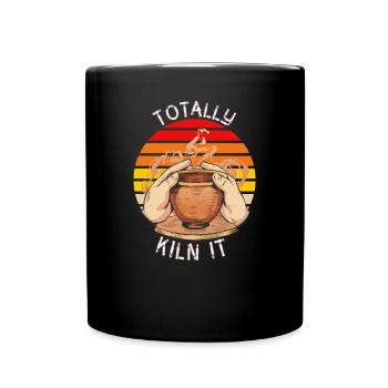 Totally Kiln It Funny Pottery - Full Colour Mug - black - Front