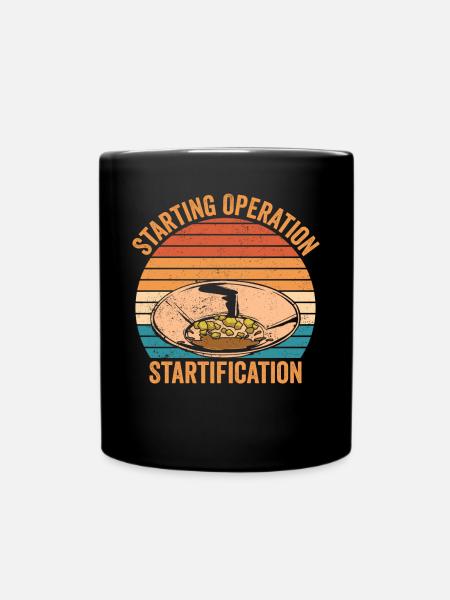Lustiges Goldwaschen Goldgräberbetrieb Startificat - Tasse einfarbig - Schwarz
