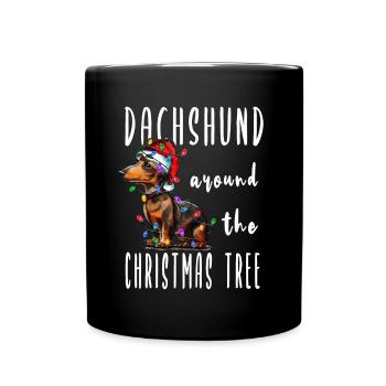 Christmas Dog - Full Colour Mug - black - Front
