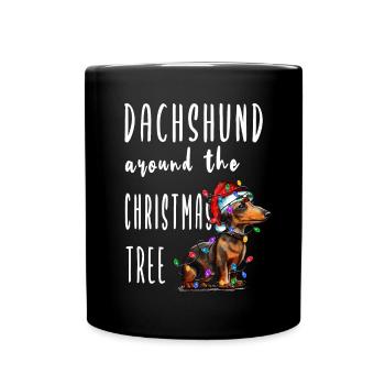 Christmas Dog - Full Colour Mug - black - Front