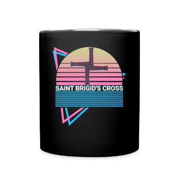La Croix de Sainte Brigitte Rétro - Mug uni - noir - Devant