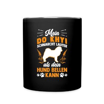 Do Khyi schnarcht lauter Tibetmastiff Tibetdogge - Tasse einfarbig - Schwarz - Vorne