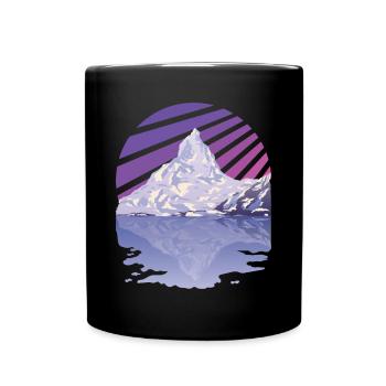 ICELAKE MOUNTAIN WITH LAKE - Full Colour Mug - black - Front