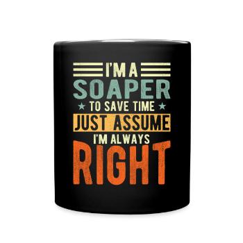 Soaper - Tasse einfarbig - Schwarz - Vorne