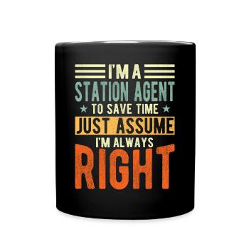 Station Agent - Full Colour Mug - black - Front