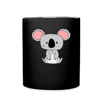 Koala Lumpur Lustiges Wortspiel Tier Design - Tasse einfarbig - Schwarz - Vorne