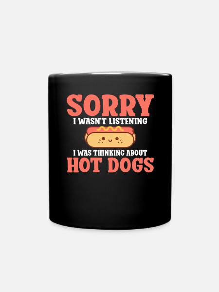 Hotdog Liebhaber Hot Dogs Geschenke - Tasse einfarbig - Schwarz