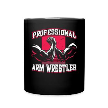 Bras de fer professionnel - Bras de fer - Mug uni - noir - Devant