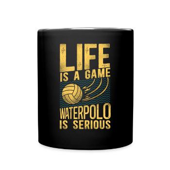 Water Polo Vintage Life Is A Game - Full Colour Mug - black - Front
