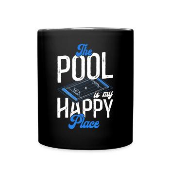 Water Polo The Pool Is My Happy - Full Colour Mug - black - Front