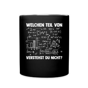 Mathematik Mathe Rechnen Algebra - Tasse einfarbig - Schwarz - Vorne