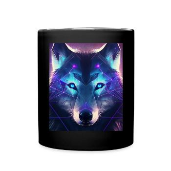 Nature géométrique Trance Polygone Abstrait Mystique - Mug uni - noir - Devant