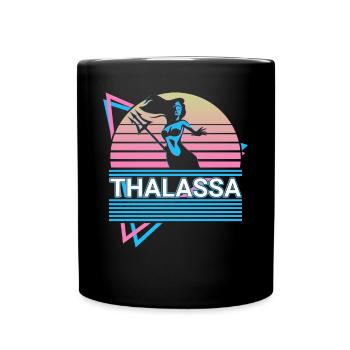 Thalassa Göttin Altgriechisch Griechische Mytholog - Tasse einfarbig - Schwarz - Vorne