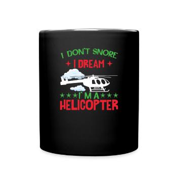 Hélicoptère drôle de pilote Humour - Mug uni - noir - Devant