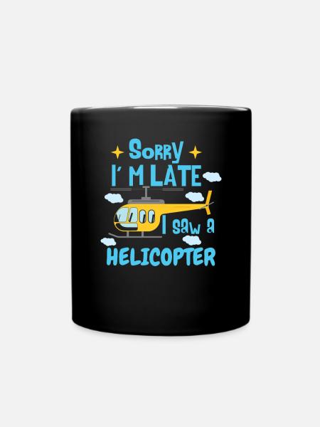 J’ai vu un hélicoptère - Mug uni - noir