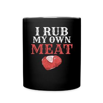 BBQ Grill Beef Meat Lovers Gifts - Full Colour Mug - black - Front