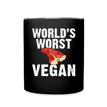 BBQ Grill Rindfleisch Liebhaber Geschenke - Tasse einfarbig - Schwarz - Vorne